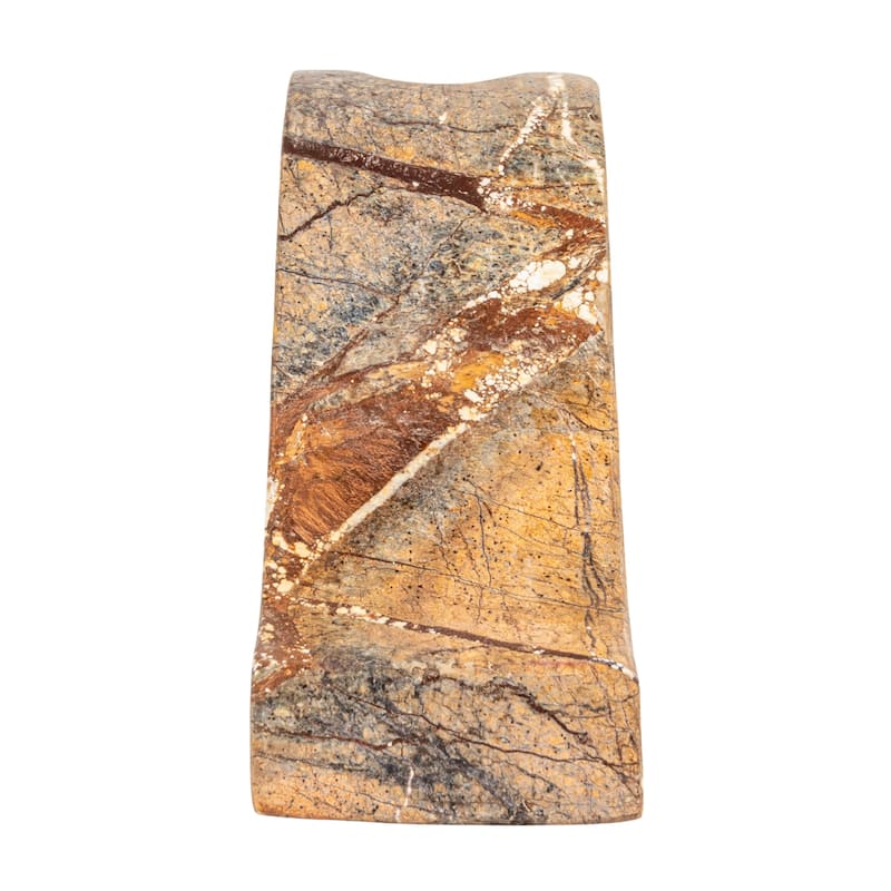 Marble Wave Double Taper Candle Holder - 14.5"L x 4.0"W x 2.0"H