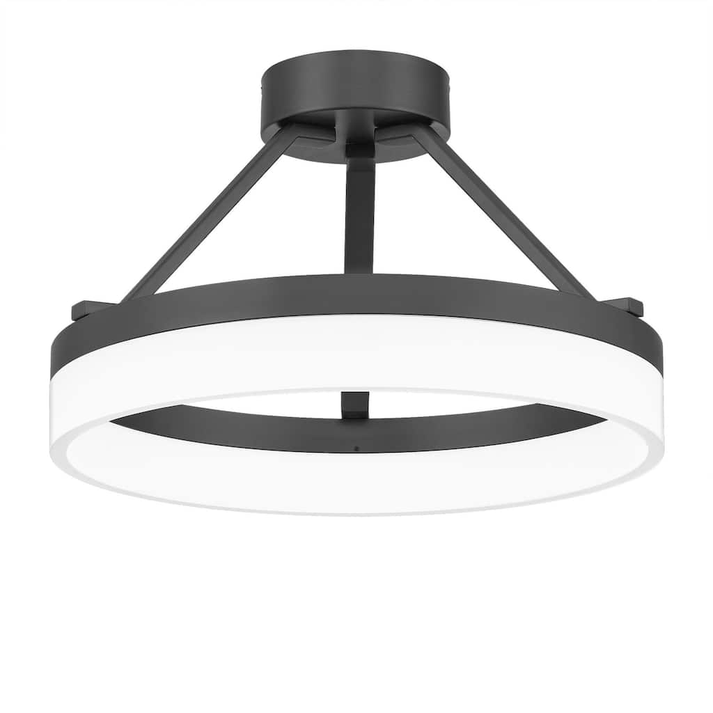 James Allan Hansford Single Light 16" Wide Integrated LED Semi-Flush