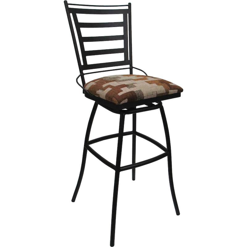 Outdoor Indoor Bar Stool Counter Bar Extra Tall - Jenna without Arms - Bar Stool - Craftsman Terracotta - Black - Bar Height