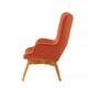 preview thumbnail 69 of 73, Hariata Mid-century Modern Wingback Chair and Ottoman by Christopher Knight Home