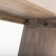 preview thumbnail 9 of 11, Mercana Elaine I Cream Fabric Seat w/ Brown Wood Entryway Bench - 58"W x 15"D x 20"H