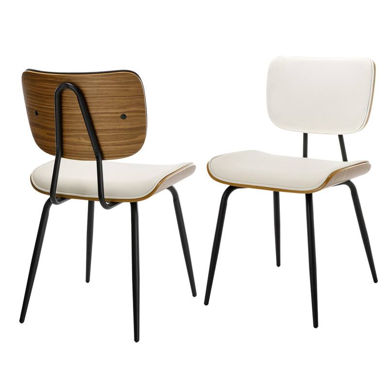 Faux Leather Upholstered Dining Chairs Set of 2/4 - 33.5"H x 19.3"W x 23"D