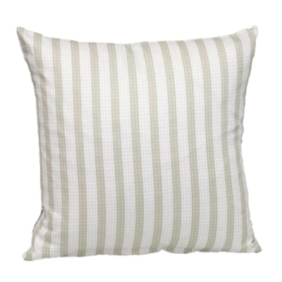 Stars Woven Cotton Throw Pillow - 16" - White and Beige