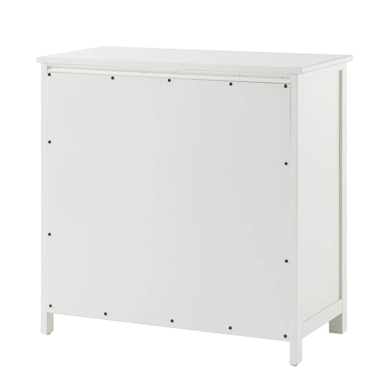 COZAYH Farmhouse 3-Drawer Dresser, Rustic Chest of Drawers with Embossed Geometric Lines, French Country, Fully-Assembled