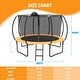 preview thumbnail 4 of 7, 12 FT Trampoline Inside Safety Net With Basketball Hoop