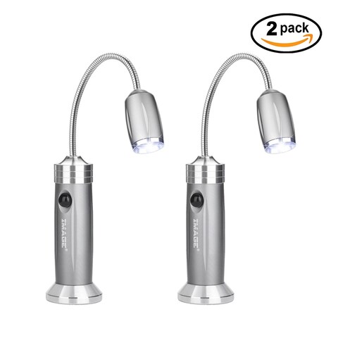 IMAGE BBQ Grill Light Portable Adjustable LED Magnetic Base Barbecue Lamp (2 Pack)