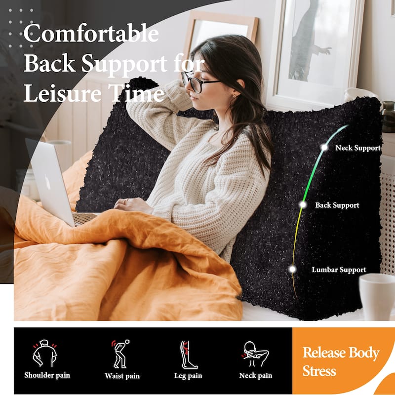 WOWMAX Bed Rest Wedge Bolster Daybed Dorm Bunk Bumper Reading Pillow