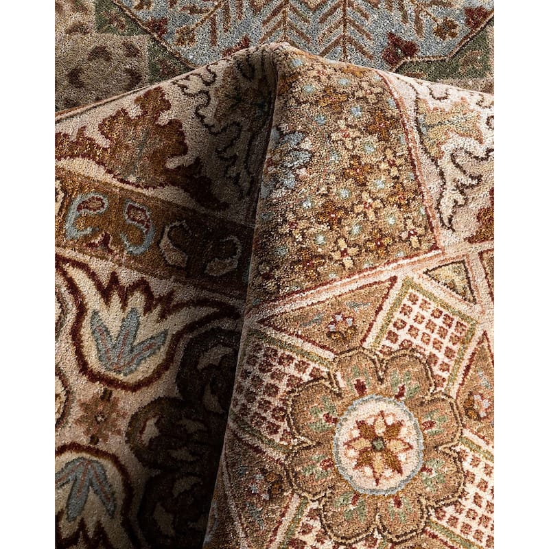 Ikat One-of-a-Kind Hand-Knotted Area Rug - Brown, 8' 0" x 10' 4" - 8' 0" x 10' 4"