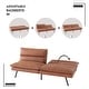 preview thumbnail 10 of 8, EGOHOME 71" Faux Leather Convertible Sofa with Split Back