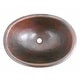preview thumbnail 3 of 2, 19" Oval Copper Farmhouse Drop-In Bathroom Sink by SimplyCopper - 19" X 14" X 5"