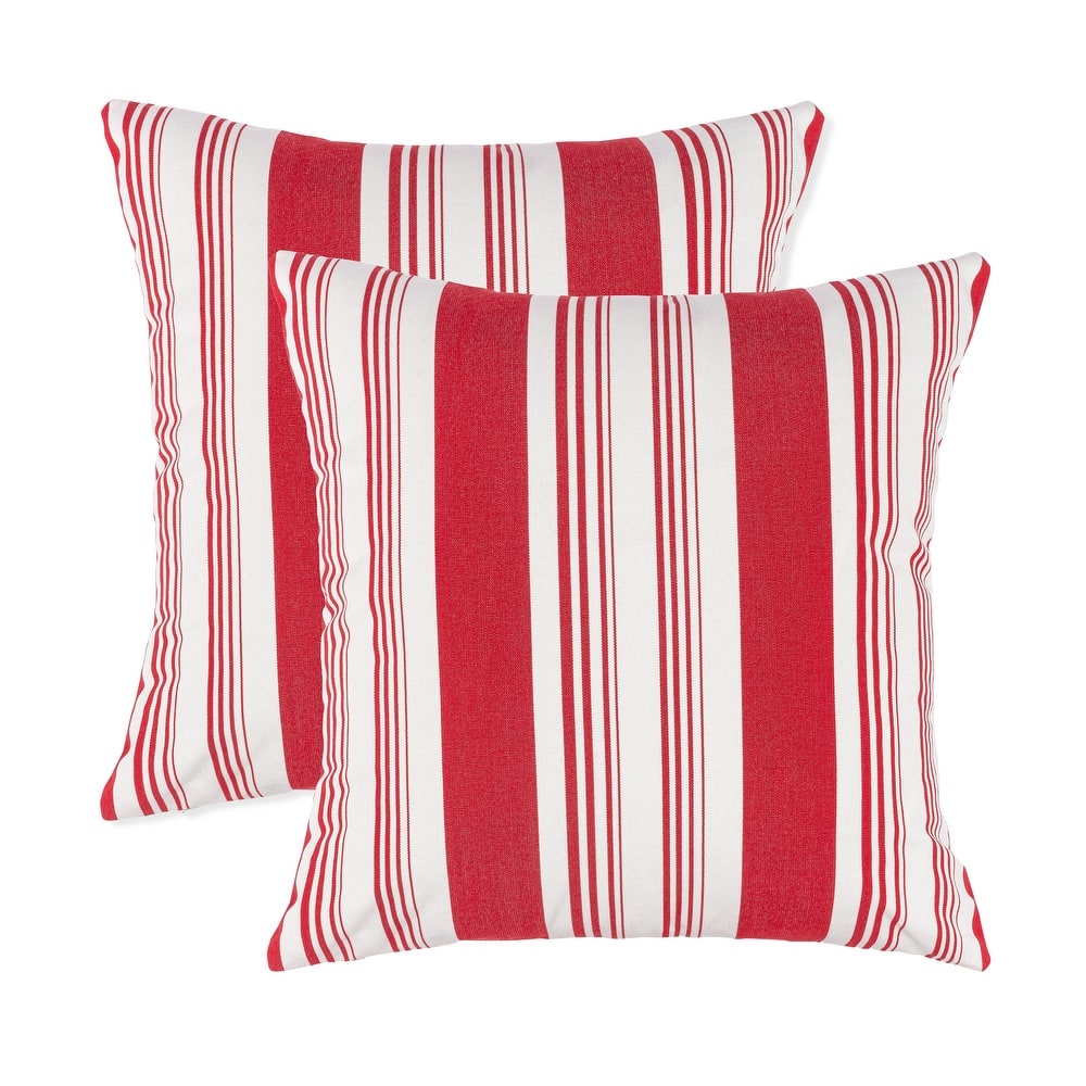 19” Square Outdoor/Indoor Zippered Pillow, (set of 2) By Austin Horn Classics