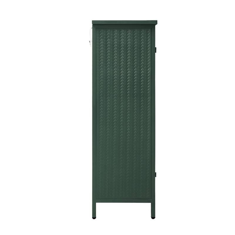 2 Doors Metal Storage Cabinet,Display Cabinet with Glass Doors,Metal Kitchen Sideboard Buffet Cabinet,Glass Storage Cabinet