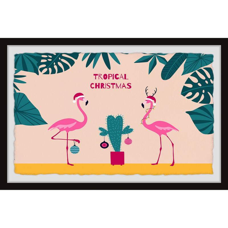 'Tropical Christmas' Framed Painting Print