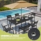 preview thumbnail 33 of 67, Pellebant Patio Dining Table Rectangular Aluminum Outdoor Table