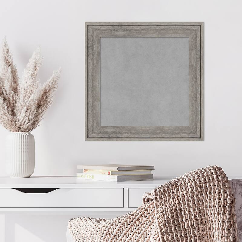 Amanti Art Regis Barnwood Grey Framed Magnetic Board