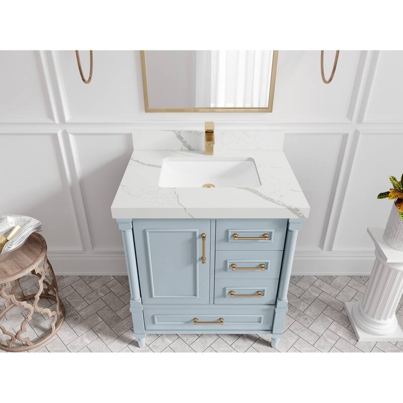 Willow Collections 30 in. W x 22 in. D Aberdeen Single Sink Bathroom Vanity with Countertop
