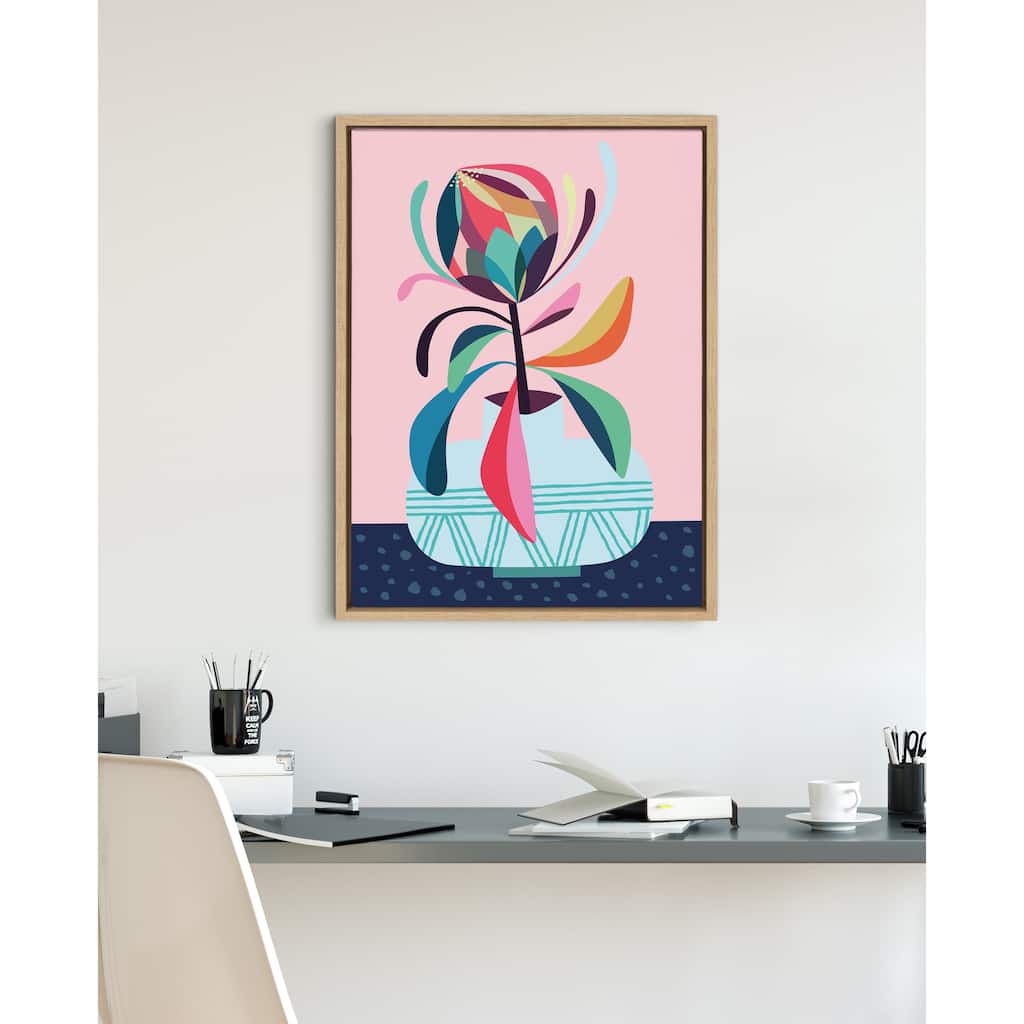 Kate and Laurel Sylvie Protea Canvas by Rachel Lee of My Dream Wall