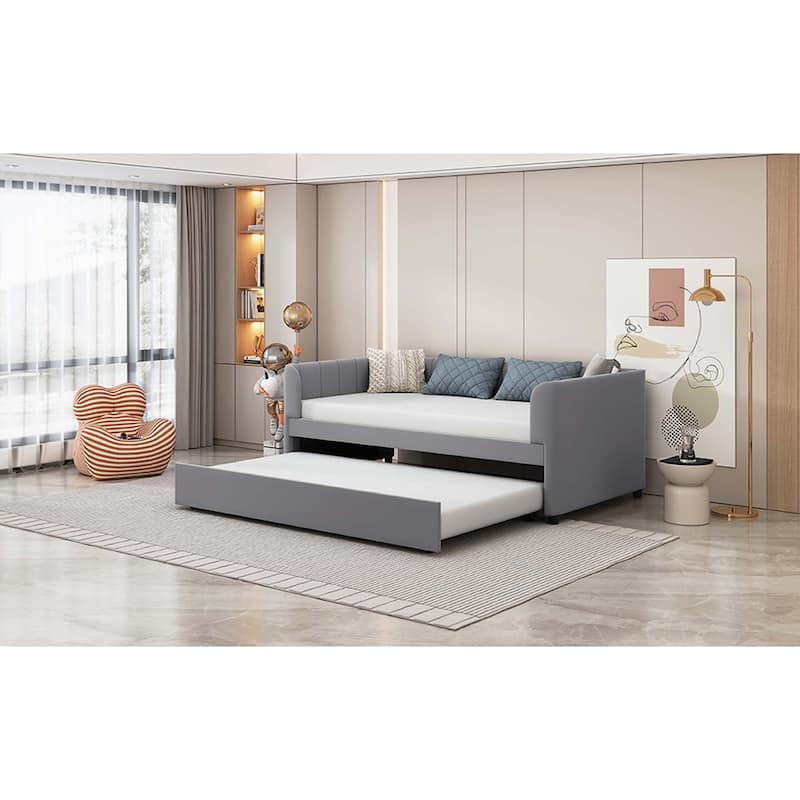 Twin Size Daybed with Ergonomic Design Backrest
