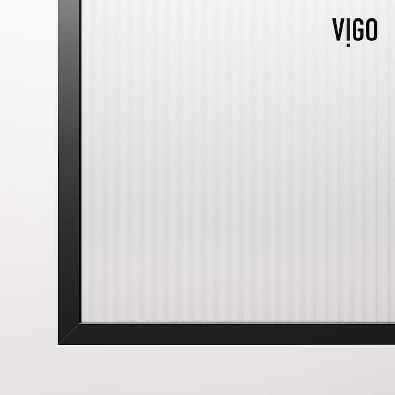 VIGO Arden 34" W x 78" H Framed Fixed Shower Screen