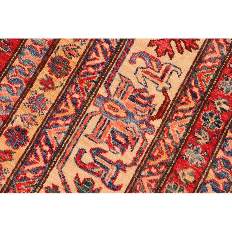 Super kazak Dorene Red/Beige Wool Rug (8'2 x 10'0) - 8'2" x 10'0"