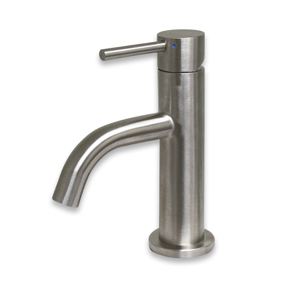 Solid Stainless Steel, Single Lever Small Lavatory Faucet, Waterhaus by Whitehaus Collection