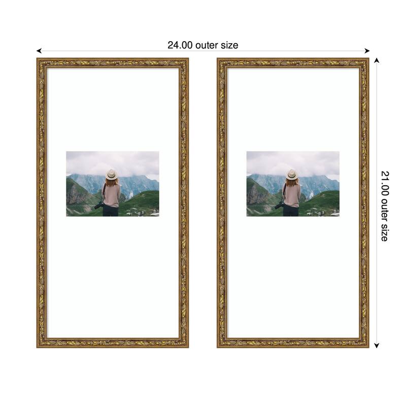Kate and Laurel Belvedere Bronze Photo Frame Set