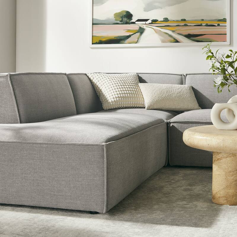 Restore 6-Piece Performance Fabric Upholstered U-Shaped Sectional Sofa