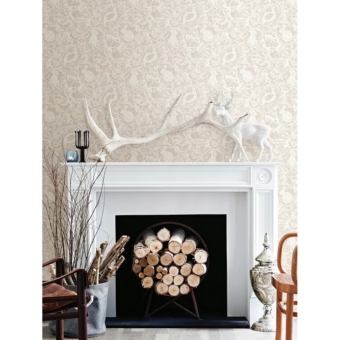 NuWallpaper Cream Terrene Peel & Stick Wallpaper