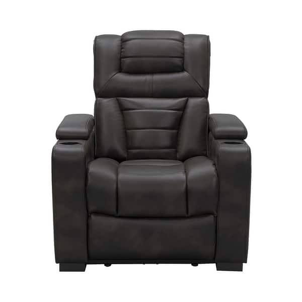 abbyson galaxy faux leather power theater recliner overstock 31288883