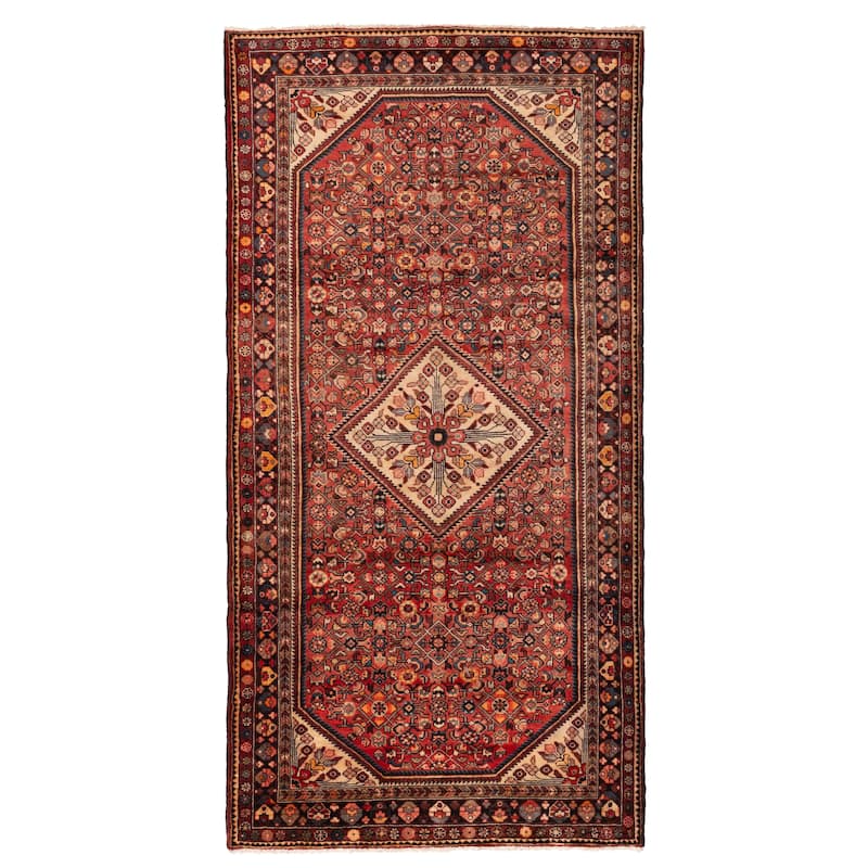 ECARPETGALLERY Hand-knotted Andelz Red Wool Rug - 5'4 x 10'8