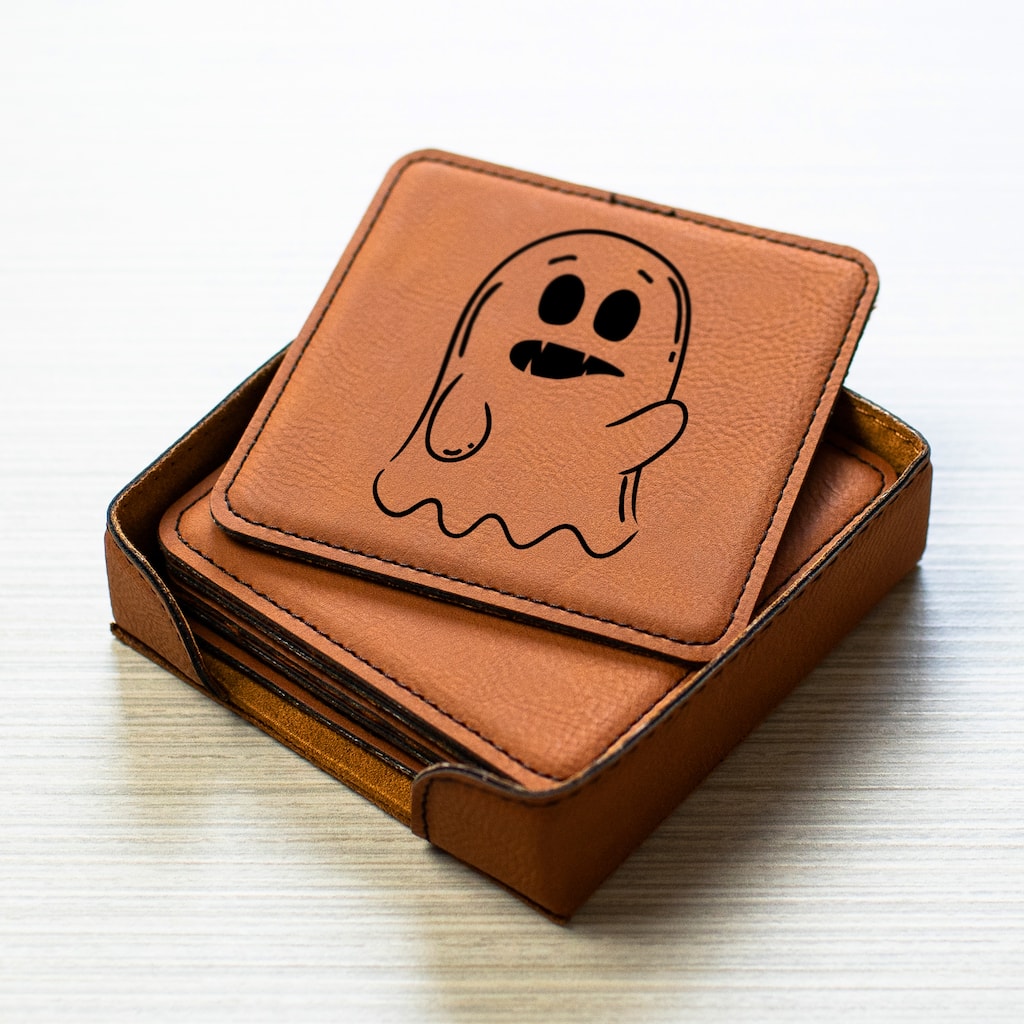 Halloween Personalized Square Coasters - Set of 6