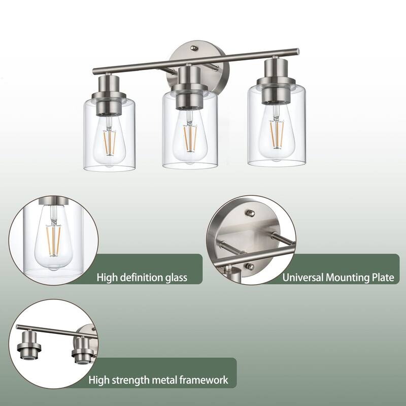 3-Light Bathroom Light Fixtures