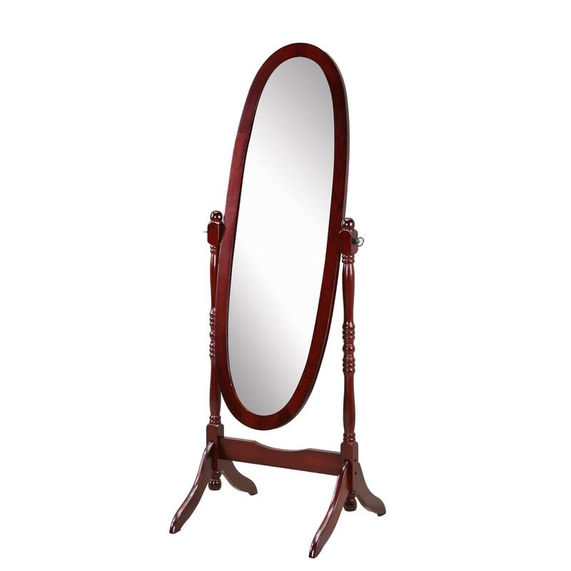 Traditional Queen Anna Style Wood Floor Mirror