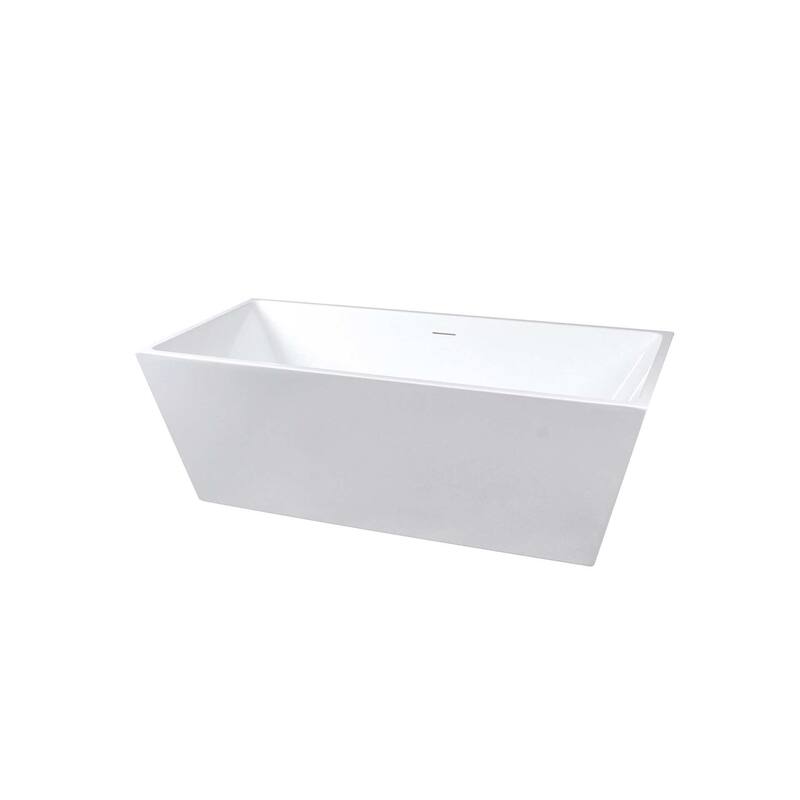 Timothy Soaking Rectangular Bathtub in Glossy White