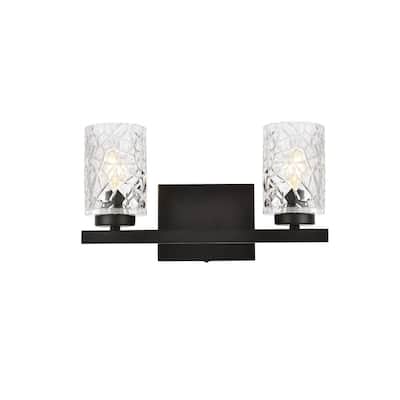 Elegant Lighting LD7026W14 Cassie 2 Light 14" Wide Vanity Light