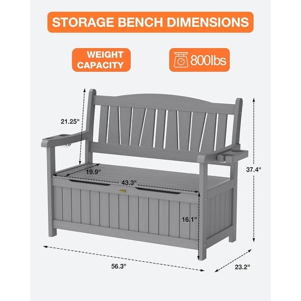 WINSOON Outdoor Garden Bench All-Weather Garden Benches - Bed Bath ...