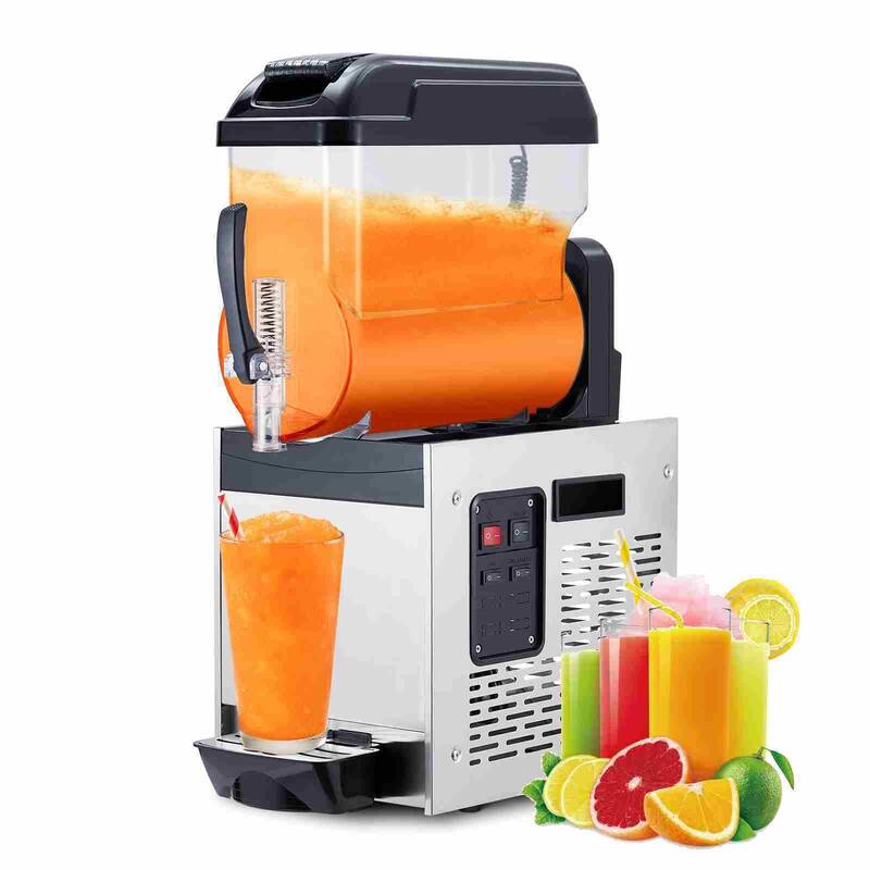 Commercial Slushy Machine, 12L/3.2 Gal, Self-Cleaning, for Margaritas, alcoholic beverages, smoothies, and soft ice cream - Black