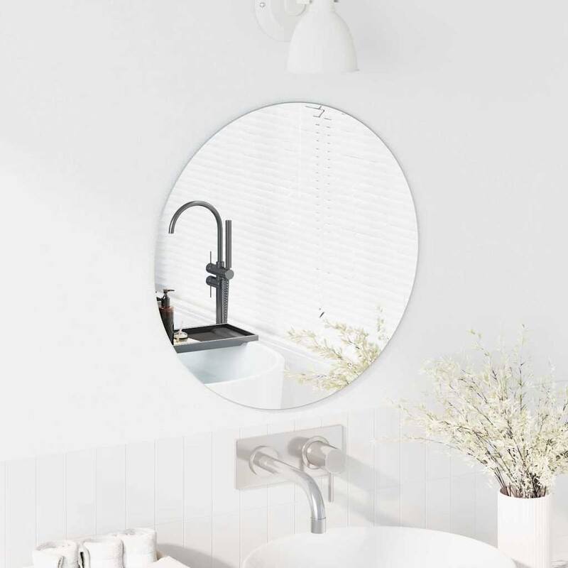 vidaXL Wall Mirror Square 15.75 x 15.75 in Tempered Glass