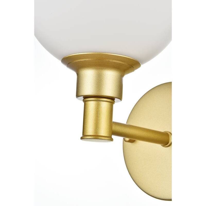 Corda 1 Light Black and Frosted White Bath Sconce