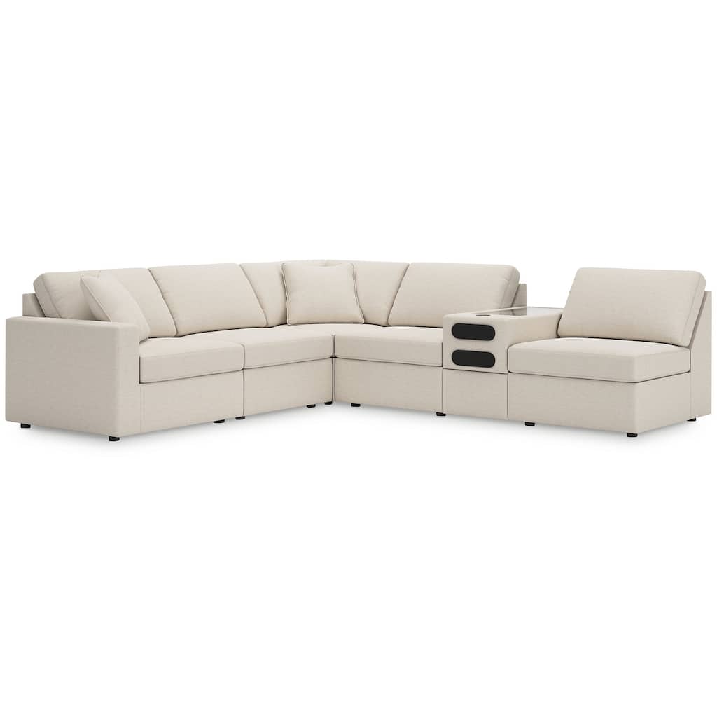 Signature Design by Ashley Modmax 6-Piece Sectional with Audio Console - 139" W x 86" D x 36" H
