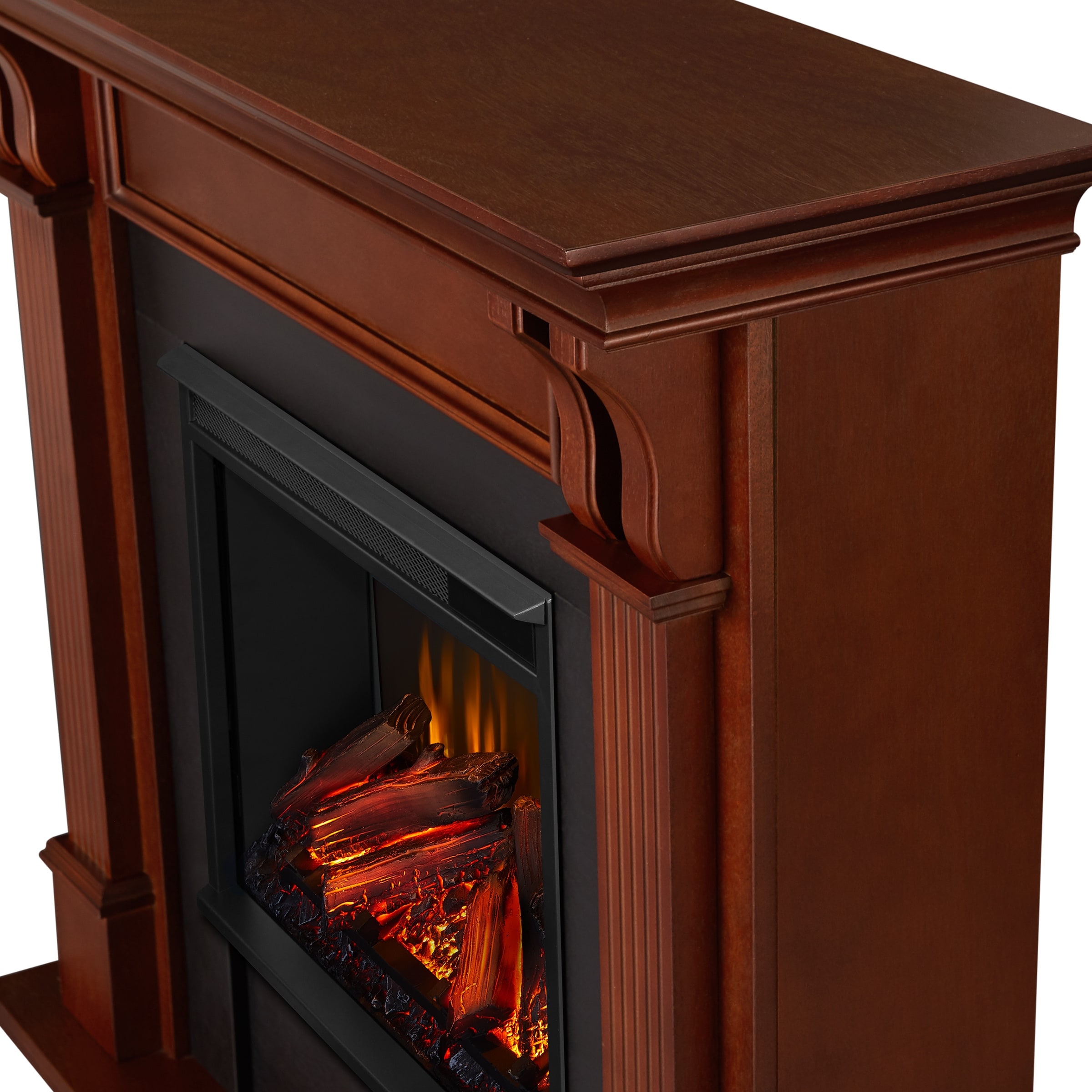 Shop Ashley Electric Fireplace In Mahogany 48 03lx13 78wx41 25h