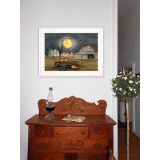 TrendyDecor4U Farmhouse "Spooky Harvest Moon" Framed Print Wall Art by ...