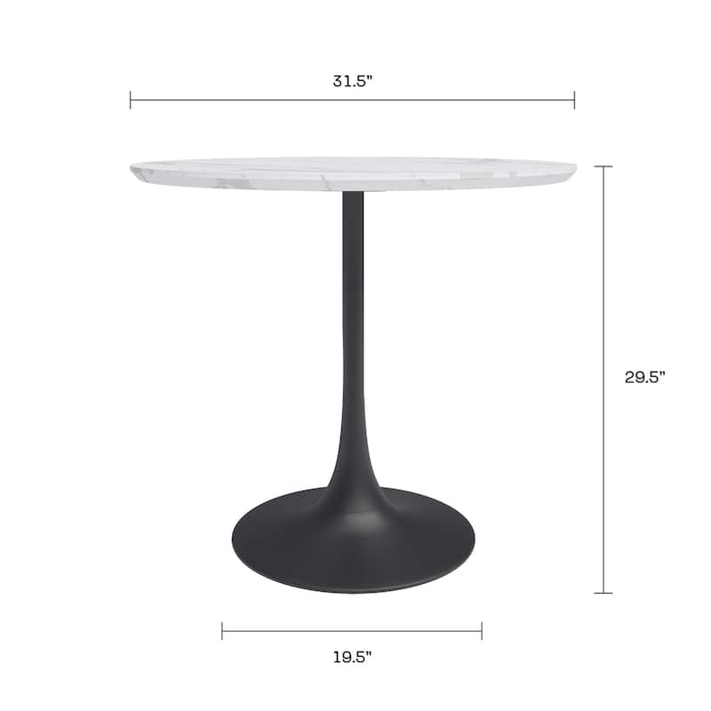Jamesdar Kurv 31.5" Mid-Century Modern Cafe Table