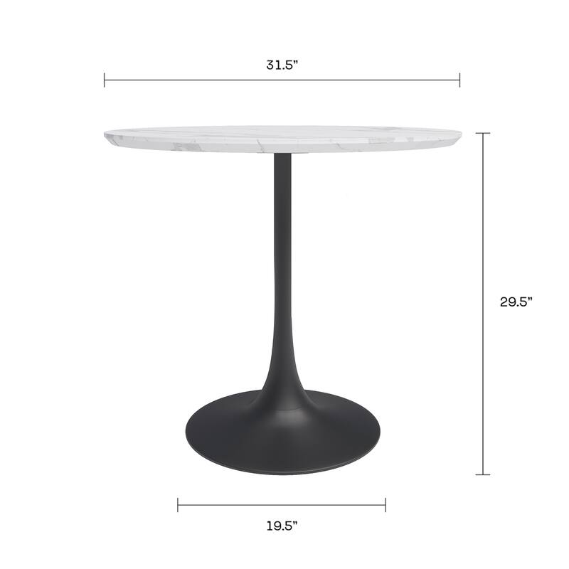 Kurv Mid-Century Modern 3-Piece Cafe Dining Set