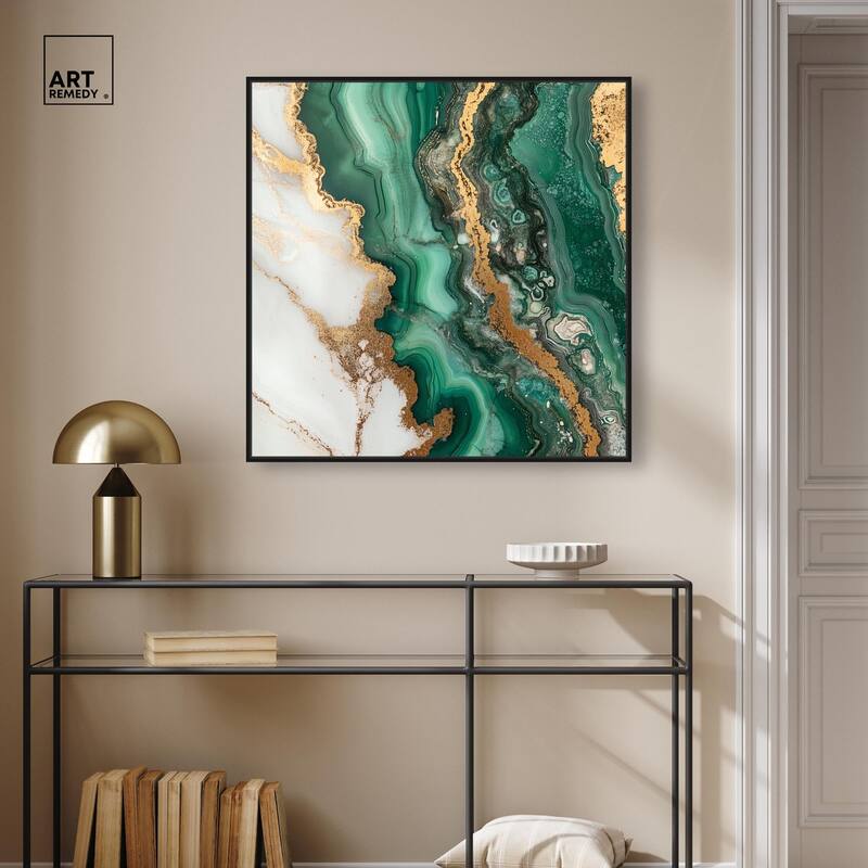 Malachite Majesty Canvas by Art Remedy