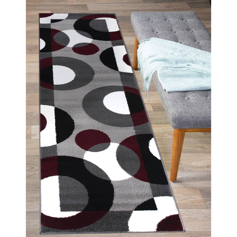 World Rug Gallery Modern Multicolored Geometric Area Rug