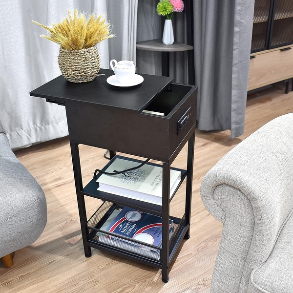 Thin sales nightstand table