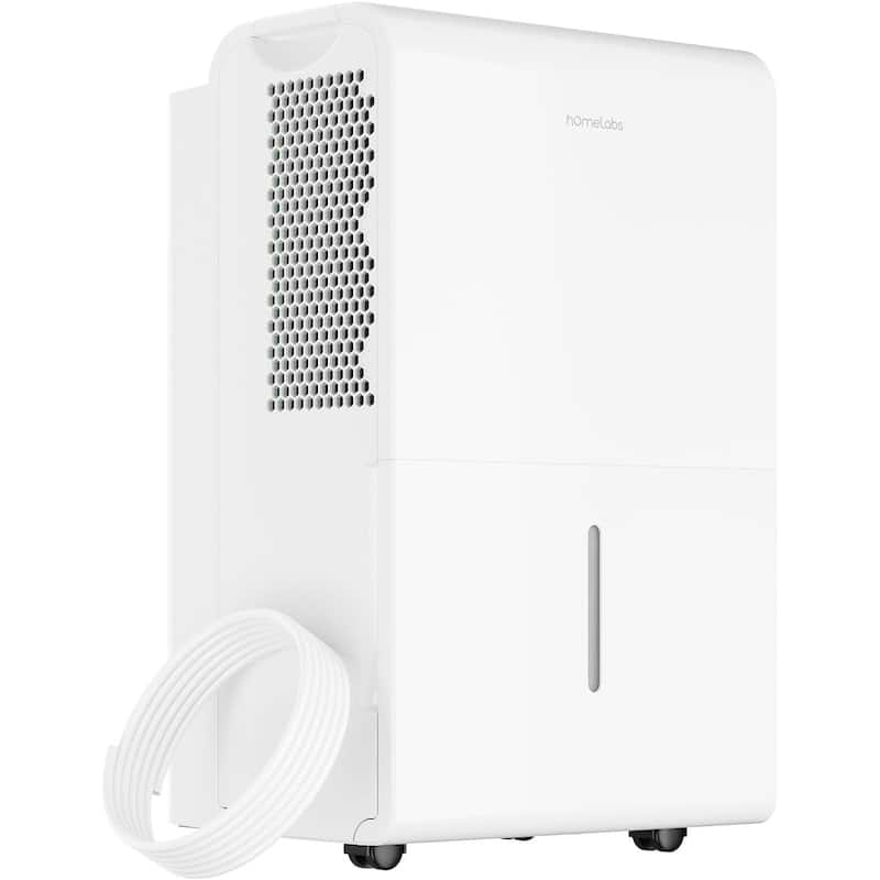 hOmeLabs 50 Pint Wi-Fi Dehumidifier with Pump, Up to 7,000 Sq Ft (MAX 120 Pint at 95°F, 90% RH) - For Rooms, Offices, Basements