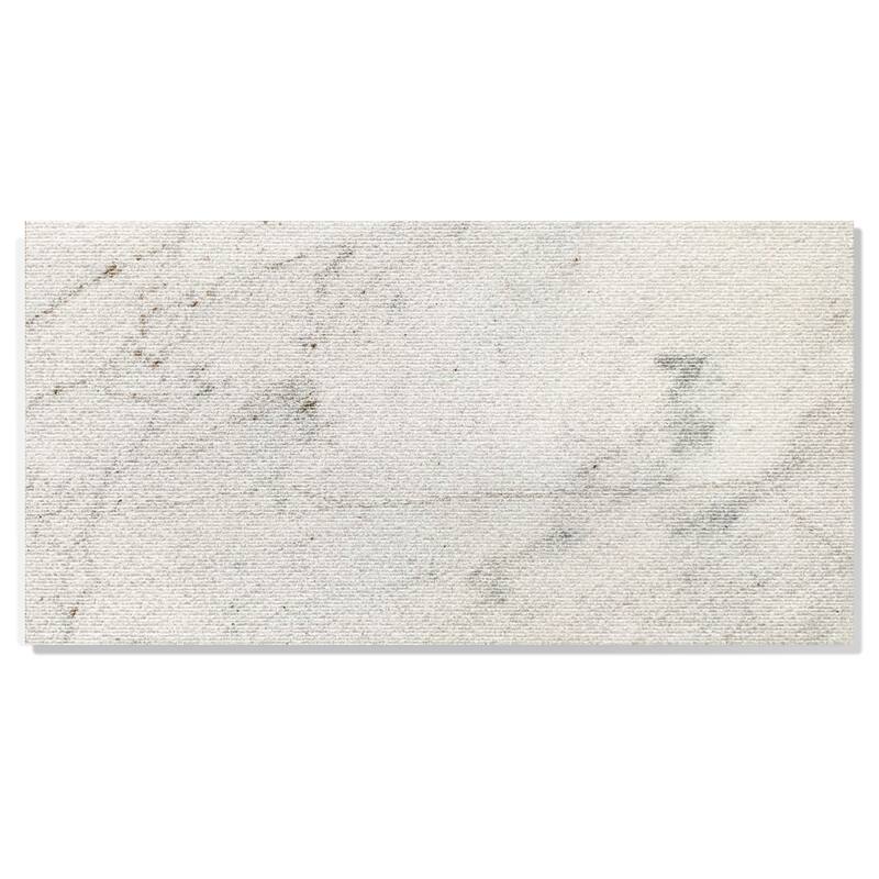Roomfitters Natural Marble Wall Tile, FS Textured 3D Fluted Stone, Genuine Marble, 4-Piece Box, White