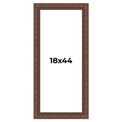 18x44 Frame Pewter Solid Wood Picture Frame Width 1.625 Inches | Interior Frame Depth 0.6875 Inches
